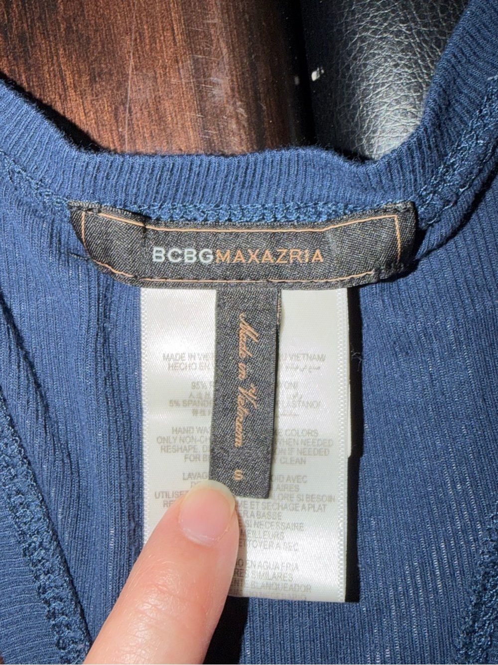 BCBGMaxAzria Blue Racerback Tank Top - Picture 2 of 4